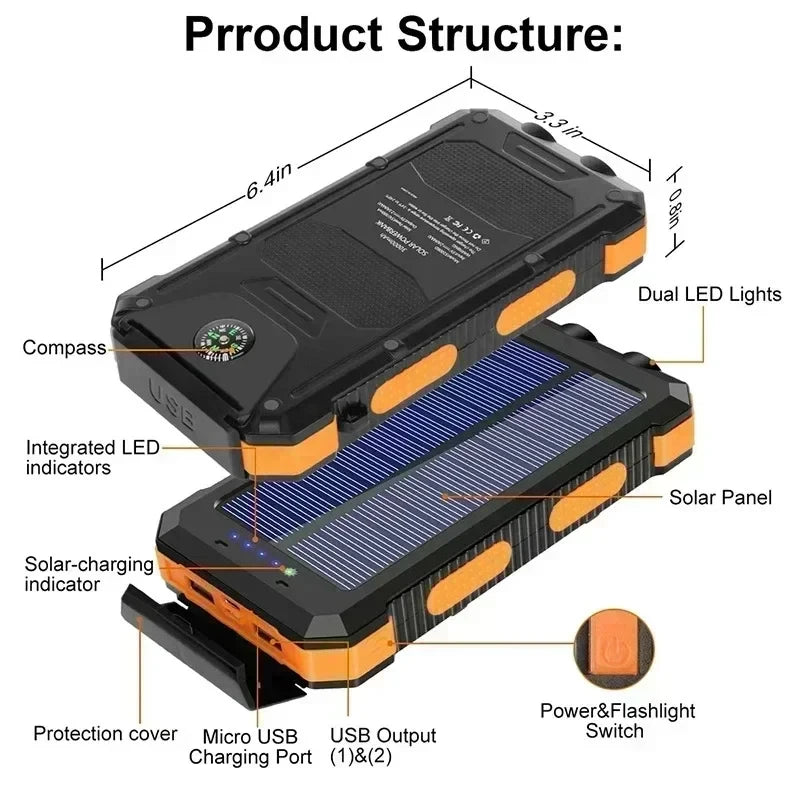 Solar Power Bank Portable Charger